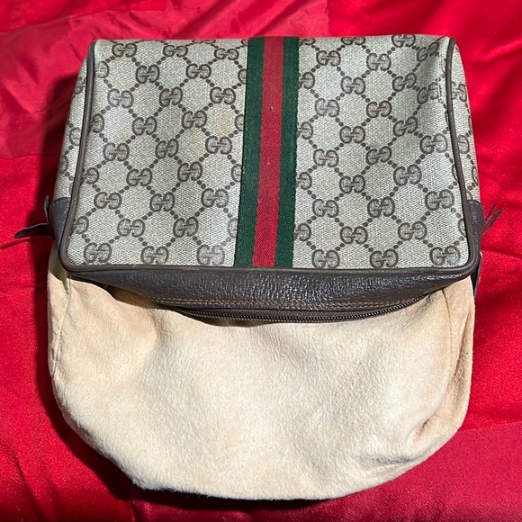 Authentic Gucci GG Supreme Sherry Line Beige/Brown Clutch Bag W/Box NS101277 - Picture 14 of 16